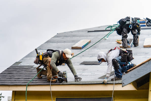 Professional Gutter Installation technician working in Paola, KS